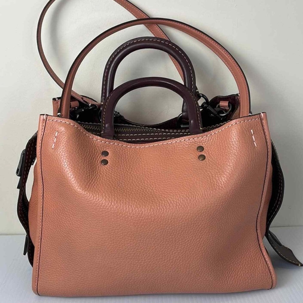 COACH 1941 ROGUE 30 PEBBLED LEATHER SATCHEL BAG